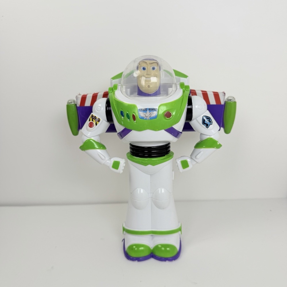 Disney Parks Toy Story Buzz Lightyear Talking Light Up Spinner 9" Tested Works